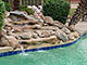 Pool with waterfall